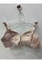 Women's Push up Laser Cut Hand Supported Light Mink Bra - 2
