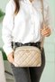 Women's Beige Kaptione 3-Compartment Adjustable Cross Strap Shoulder Bag - 5