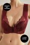 Women's Push up Front Fastened Padded Bonny Floral Patterned Stitch-Free Lace Bralet Bra Bra - 2
