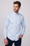 Slim Fit Long Sleeve Cotton Satin Premium Series Men's Blue Shirt - 3