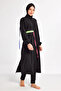 Black Women's Elzada Long Sleeve Hijab Swimsuit - 2