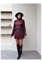Shoulder Pad Piece Belt Detailed Satin Skirt Set - 3