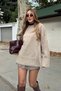 Nerzfarbener Basic-Pullover mit Rundhalsausschnitt – 2217 - 3