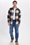 Men's Slim Fit slim fit checkered winter lumberjack shirt - 3