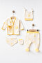 Unisex Baby Hospital Release Sun Patterned Side Tie 100% Cotton 5-Piece Newborn Set 0-3 Months - 4