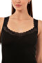 Özkan 0181 3-Pack 95% Cotton Stretch Fabric Single Jersey Fabric Lace Collar Flexible Comfortable Thick Strap Undershirt - 5