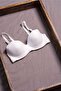 1108 كوب فارغ Underwire غير مدعم بذلة صغيرة سلسة من السيليكون مع حمالة صدر فاخرة - 4