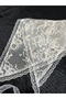Off White Lace Bandana Foulard Lace Scarf 70 cm Wide - 5