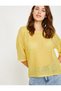 Women's Yellow Lace Detailed T-shirt