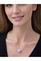 Zircon Stone Glitter Heart Steel Necklace