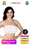 Women's Bandeo Seamless Gathering Basic Knitted Seamless Padded Bandeo Bustier 3 Pieces