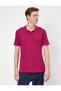 Men's Fuchsia Polo Neck T-Shirt 0YAM12133LK - 2