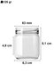 Black Metal Can - 210 ml, Transparent Glass, 60 Pieces - 2