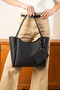 Original Large Capacity Luxury Soft Leather Strappy Strappy Shopper Tote Bag for University, Office, and Everyday Use - Stylish Custom Design Large Shoulder and Shoulder Bag with Interior Pockets - 30x40x10 cm - 3
