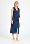 Slit Skirt Vest Suit Striped Fabric Suit - 6