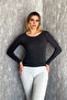 Women's Boat Neck Long Sleeve Bodysuit 21897 - 5