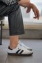 Women's White Black Orthopedic Sole Stripe Detail Daily Sneakers 057 - 3