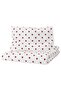 Barndröm, Baby Duvet Cover Set, White-Red, 110X125/35X55 cm