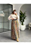 Green Printed Skirt - 3374