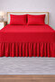 Baza Ruffled Sheet Set King Size - Red - 2