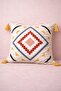 Punch Embroidered Single Decorative Special Design Throw Pillow Cover (panch)
