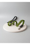Dog Walking Leash Collar with Leather Handle 9 Layers Hair Weave Flosh Rope Highlight Green & Black - 2