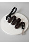 Dog Walking Leash Collar with Leather Handle 9 Layers Hair Weave Floş Rope Dark Orange & Black - 3