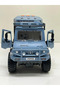 Blue Off-Road Caravan Car with Rubbing Lights and Music, 18 Cm, Openable Doors Toy - 5