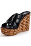 Pruh Genuine Leather Women's Slippers Black - 4