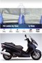 Suzuki Burgman Uh 200 Cc Corded Fabric Motorcycle Canvas Engine Cover - Rear Bag Compatible - 3