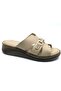 Roz Genuine Leather Women's Slippers Beige - 2