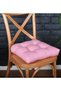 4-Piece Gold Pink Fluffy Chair Cushion Special Stitched Lace up 40X40Cm - 2