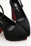 Women's Black Cowhide Suede Double Platform Special Design Women's Shoes Rigels - 2
