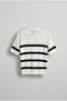 Men's Oversized Knitted Knitwear Polo Neck T-Shirt Ecru - 2