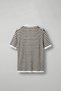 Men's Knitwear Polo Neck Striped T-Shirt Brown - 2