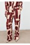 Geometric Pattern Draped Pants