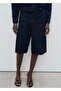 Mid Waist Denim Bermuda Jort