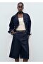 Mid Waist Denim Bermuda Jort - 7