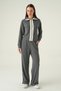 Striped Cardigan Trouser Set Anthracite 3085A