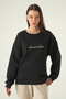 Negru guler rotund Sweat 1984 - 2
