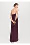 V-Neck Satin Dress - 4