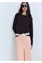 Pile Detailed Cotton Midi Skirt - 7