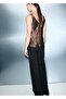 Crinkled Satin Blouse with Crystal Embellishments - 4
