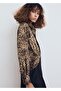 Satin Shirt with Leopard Print