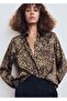 Satin Shirt with Leopard Print - 6