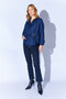 Navy Blue Brooch Detailed Cotton Blend Oxford Shirt |   Mkw167422-01 - 5