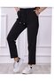 Women's High Waist Pants with Elastic Waist and Pockets, Please Refer to the Size in the Second Picture. - 4