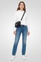 Women Slim Fit Low Waist Washed Non-Stretchable Denim, Blue - 2