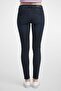 Women Five Pocket Power Stretch Skinny Jeans, Dark Navy - 4