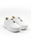 Women's White Everyday Orthopedic Non-Slip Thick-Soled Wedge-Heel Comfortable Faux Leather Breathable Sneakers - 5